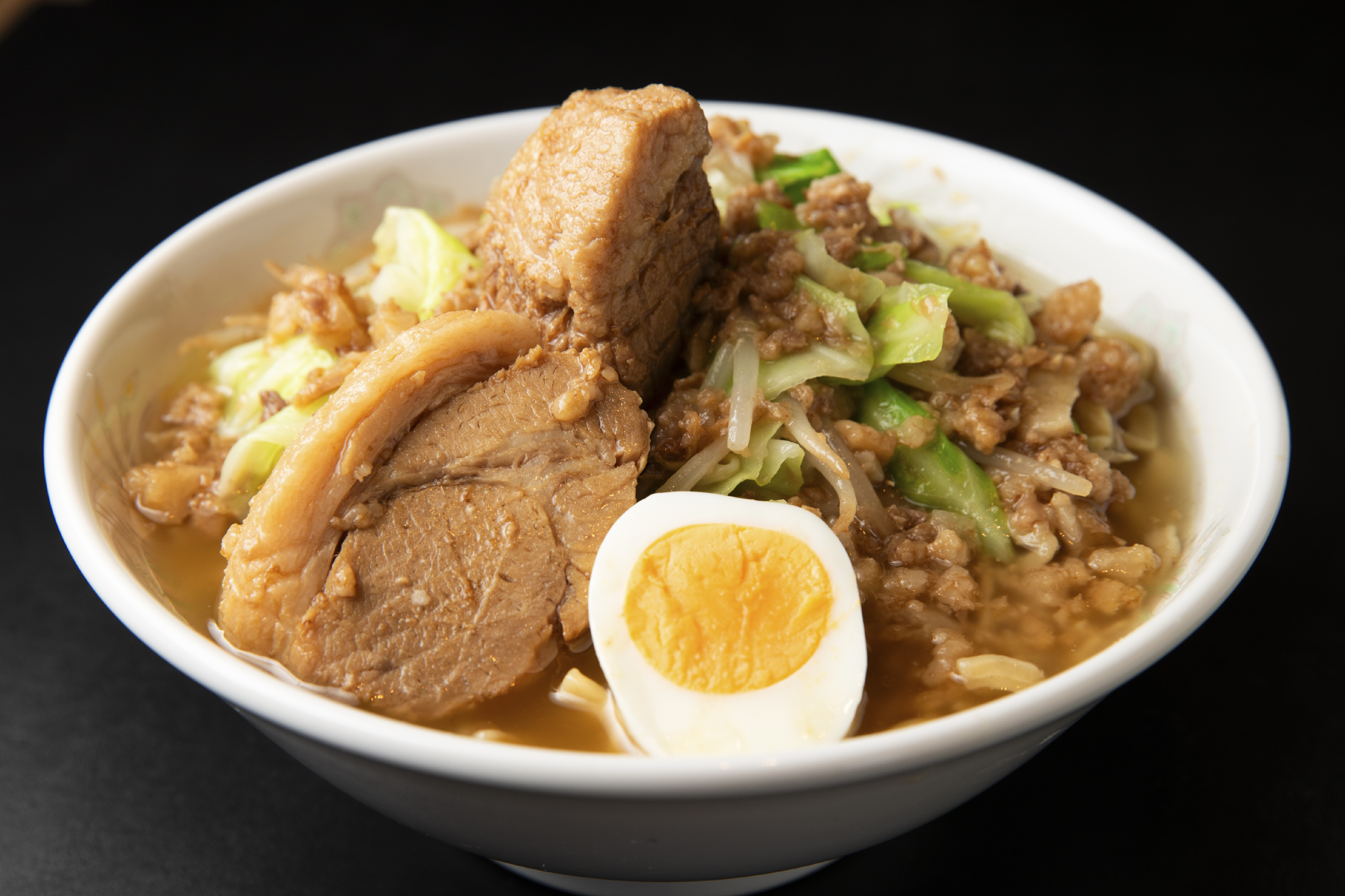 Ramen with deep fried slices of pork