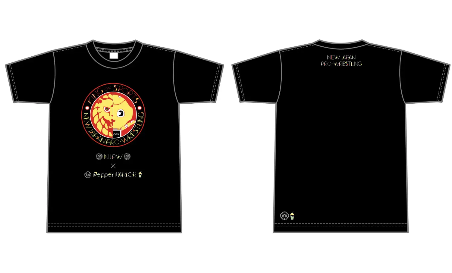 新日本プロレス×Pepper PARLOR ライオンマーク×Pepper Tシャツ
