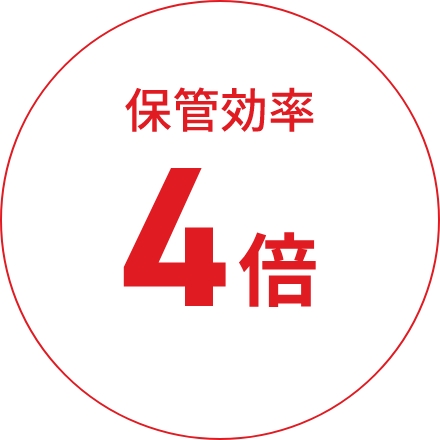 保管効率4倍