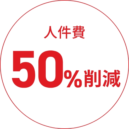 人件費50%削減