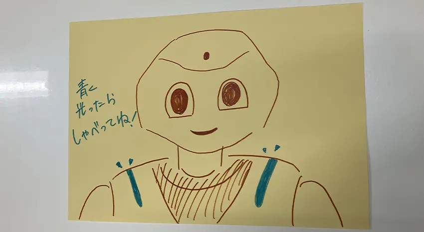 生徒さんが授業の合間に、ものの5分でイラストを描いてくれました