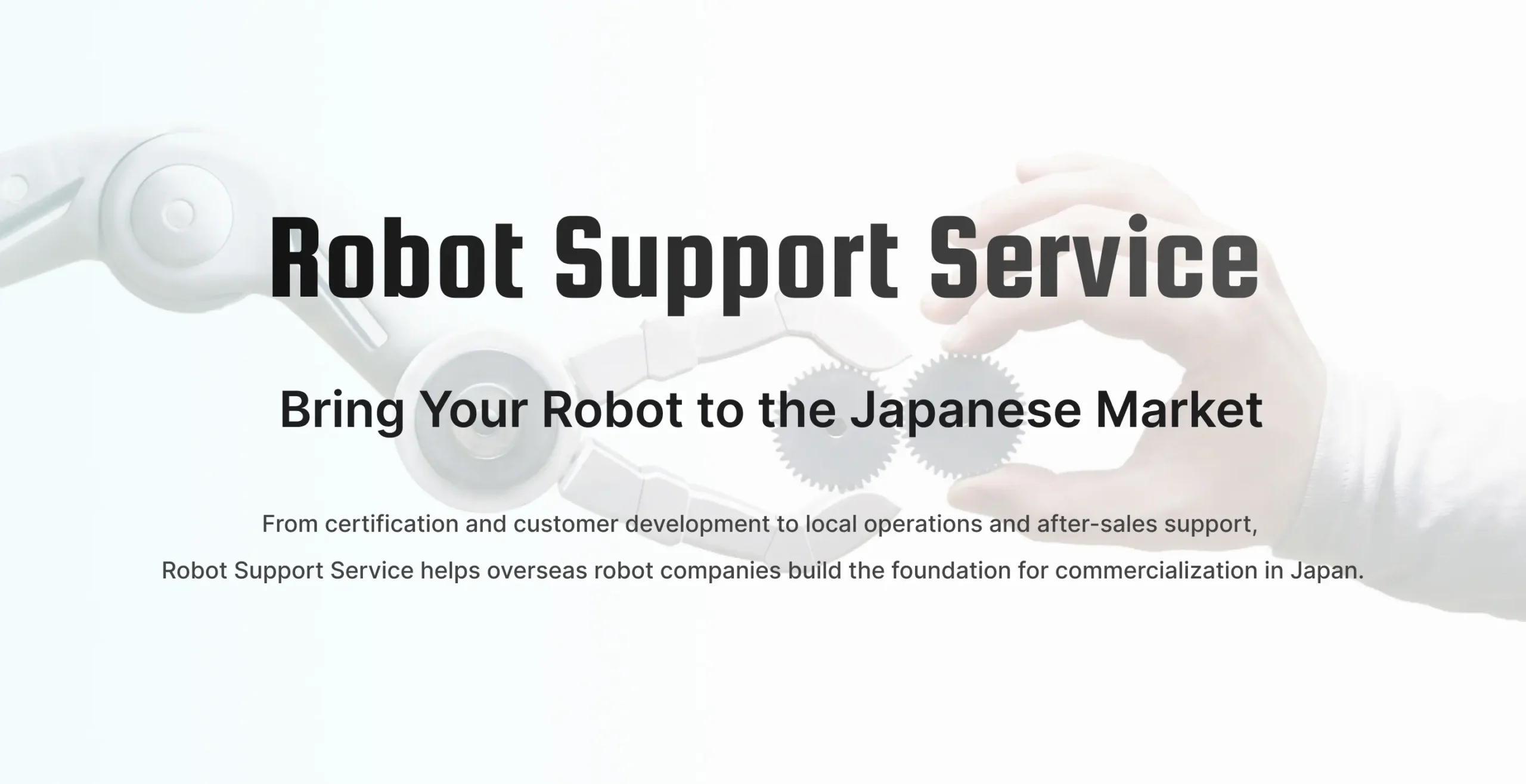 Bring Your Robot to the Japanese Market