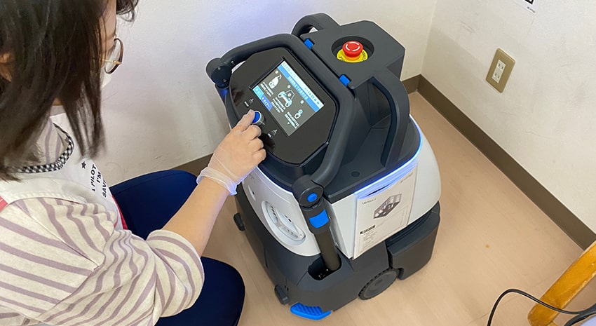 起動もスタッフの方に任せている