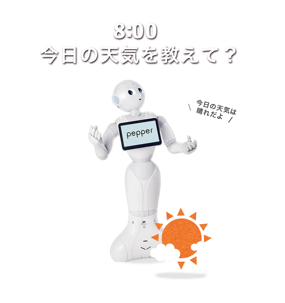 8:00 今日の天気を教えて?